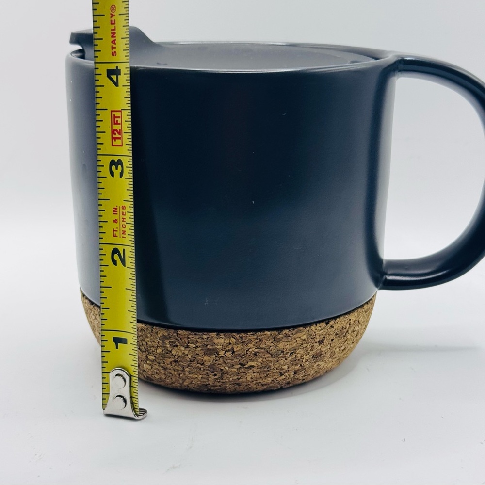 Starbucks STARBUCKS 2016 Brown Ceramic CORK BOTTOM Coffee MUG w/TRAVEL LID 12oz. - Picture 7 of 9